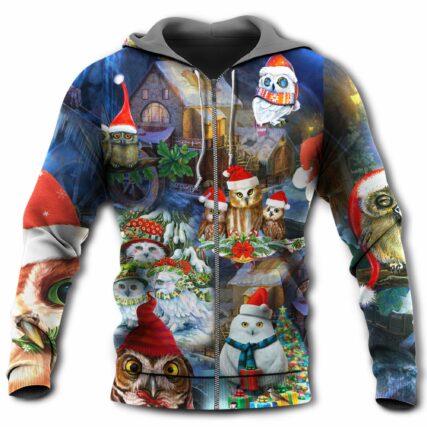 Christmas Love Owls Happiness - Hoodie - Owl Ohh - Owl Ohh