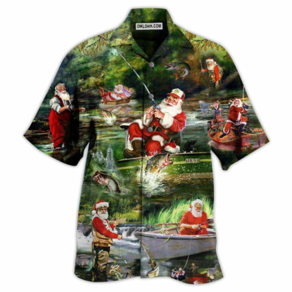 Fishing Christmas Merry Fishmasand A Happy New Reel - Hawaiian Shirt - Owl Ohh - Owl Ohh