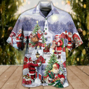Christmas Merry Xmas Santa Claus Is Coming - Hawaiian Shirt - Owl Ohh - Owl Ohh