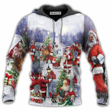 Christmas Merry Xmas Santa Claus Is Coming - Hoodie - Owl Ohh - Owl Ohh