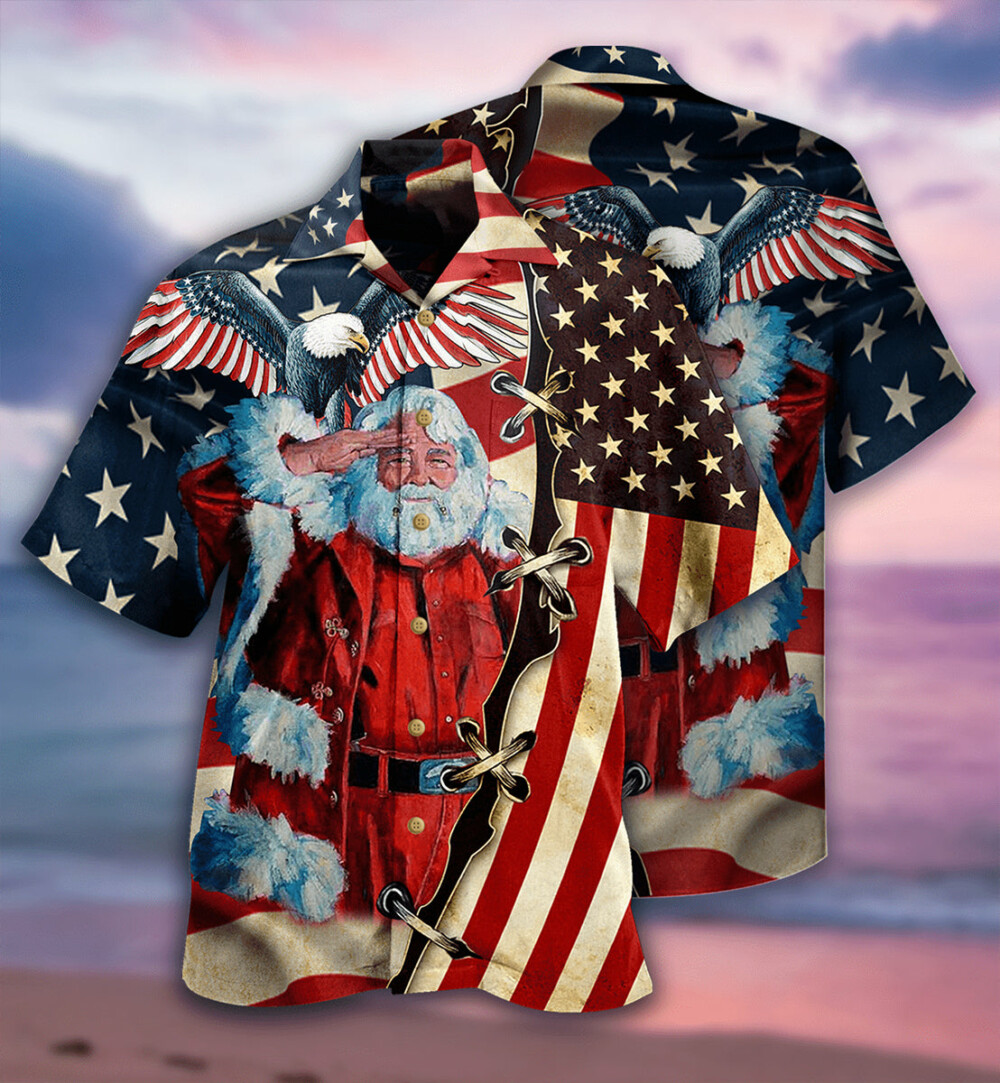 Christmas Patriot Panta Clause - Hawaiian Shirt - Owl Ohh - Owl Ohh