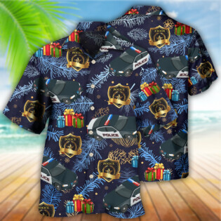 Christmas Police Pattern Merry Christmas - Hawaiian Shirt - Owl Ohh - Owl Ohh
