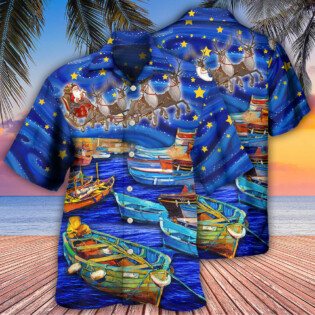 Christmas Santa Boat Dreamer - Hawaiian Shirt - Owl Ohh - Owl Ohh
