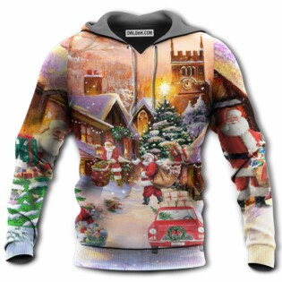 Christmas Santa Bring Gifts Truck - Hoodie - Owl Ohh - Owl Ohh