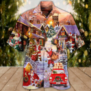 Christmas Santa Is Delivering Love Christmas Street - Hawaiian Shirt - Owl Ohh - Owl Ohh