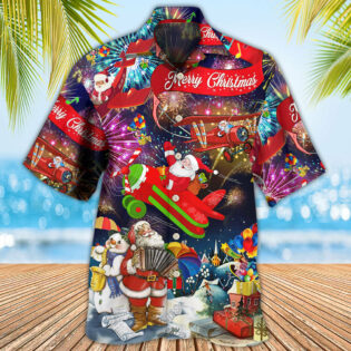 Christmas Spreading Plane With Santa Claus - Hawaiian Shirt - Owl Ohh - Owl Ohh