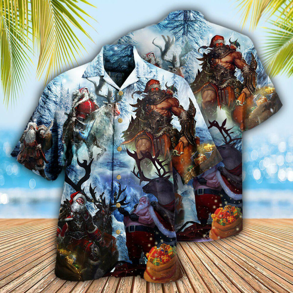 Christmas Stay Cool Santa Claus Reindeer - Hawaiian Shirt - Owl Ohh - Owl Ohh