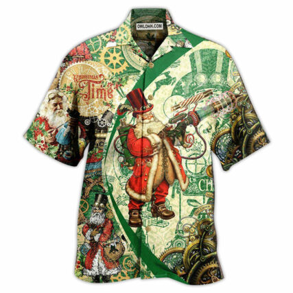 Christmas Time Steampunk Santa Clause - Hawaiian Shirt - Owl Ohh - Owl Ohh