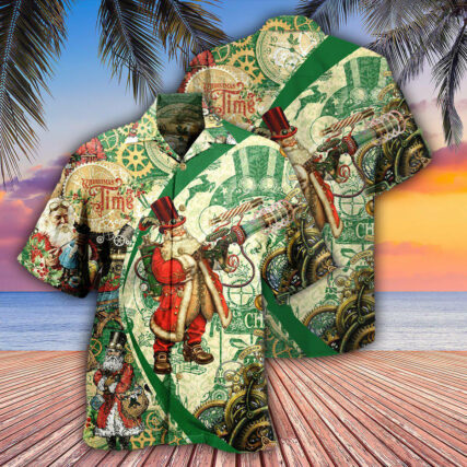Christmas Time Steampunk Santa Clause - Hawaiian Shirt - Owl Ohh - Owl Ohh