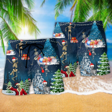 Christmas X-raymas Skull Night - Beach Short - Owl Ohh - Owl Ohh