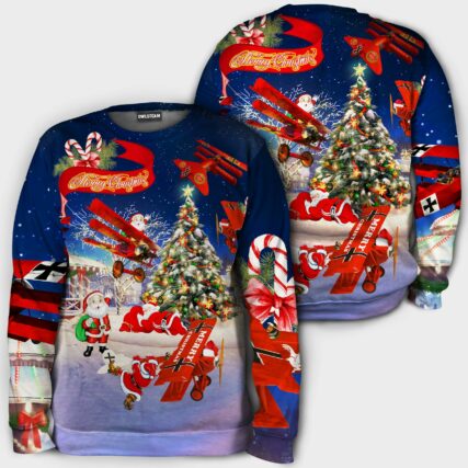 Christmas santa loves airplane - Hoodie - HOOD02NVC040921