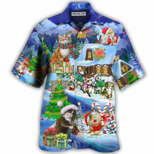 Christmas Cat Santa Love Gift - Hawaiian Shirt - Owl Ohh - Owl Ohh
