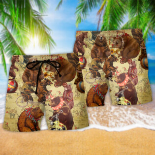 Circus Bears Amazing Cool Style - Beach Short - Owl Ohh - Owl Ohh