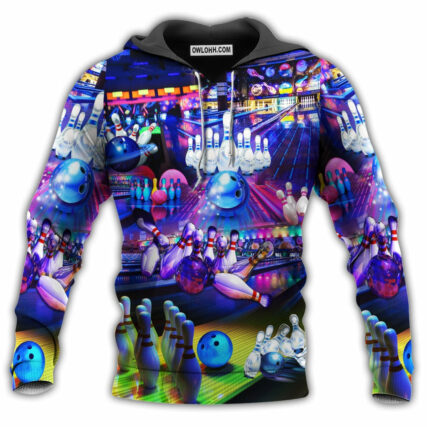 Bowling Classic Bowling Purple Style - Hoodie - Owl Ohh - Owl Ohh