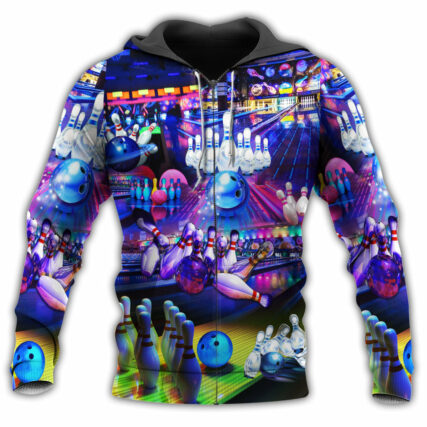 Bowling Classic Bowling Purple Style - Hoodie - Owl Ohh - Owl Ohh