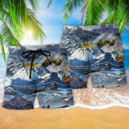 Climbing The Mountains Are Calling I Must Go - Beach Short - Owl Ohh - Owl Ohh