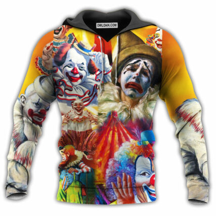 Clown Funny Happy Love Life Amazing Style - Hoodie - Owl Ohh - Owl Ohh