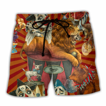 Clown Funny Happy Red Style - Beach Short - Owl Ohh - Owl Ohh