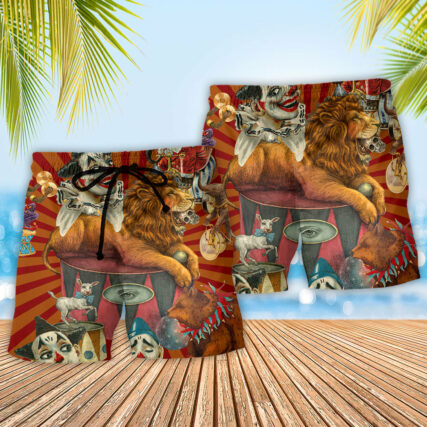 Clown Funny Happy Red Style - Beach Short - Owl Ohh - Owl Ohh