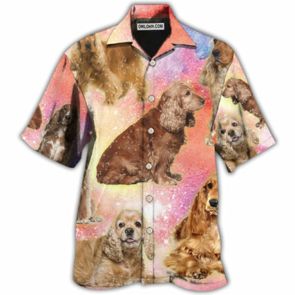 Cocker Spaniel Dog Blur Color Lovely Style - Hawaiian Shirt - Owl Ohh - Owl Ohh