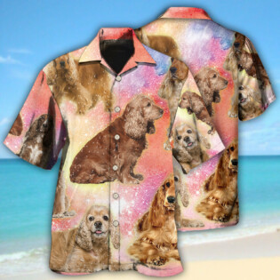 Cocker Spaniel Dog Blur Color Lovely Style - Hawaiian Shirt - Owl Ohh - Owl Ohh