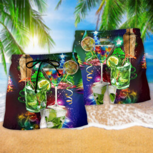 Cocktail Christmas Merry Christmas - Beach Short - Owl Ohh - Owl Ohh