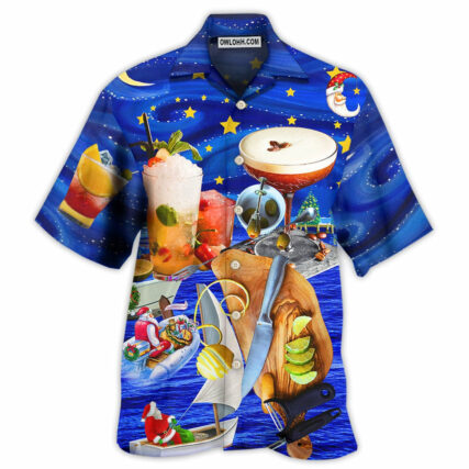 Cocktail Merry Christmas Love Sky - Hawaiian Shirt - Owl Ohh - Owl Ohh