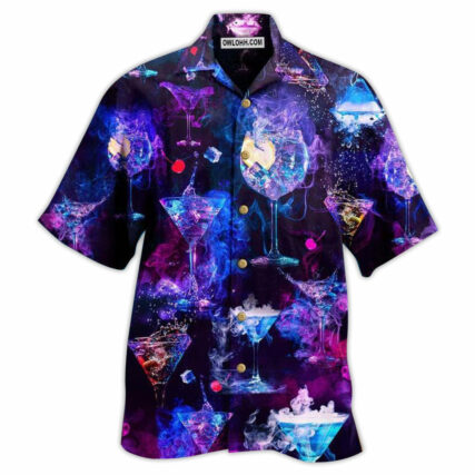 Cocktail Love The Moon Purple - Hawaiian Shirt - Owl Ohh - Owl Ohh