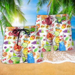 Cocktail Margarita Colorful Summer - Beach Short - Owl Ohh - Owl Ohh