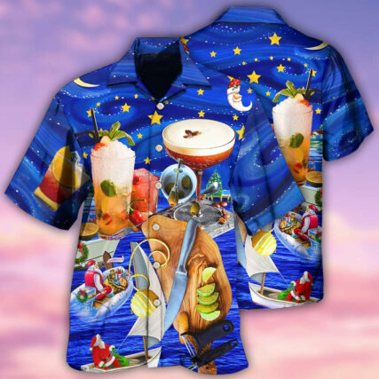 Cocktail Merry Christmas Love Sky - Hawaiian Shirt - Owl Ohh - Owl Ohh