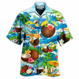 Coconut Summer Time Love Beach - Hawaiian Shirt - Owl Ohh - Owl Ohh