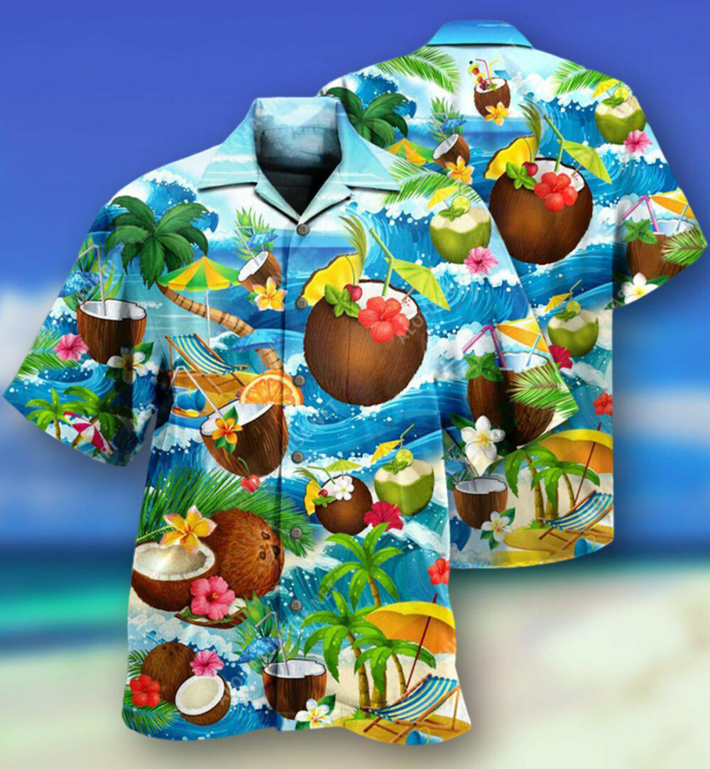 Coconut Summer Time Love Beach - Hawaiian Shirt - Owl Ohh - Owl Ohh