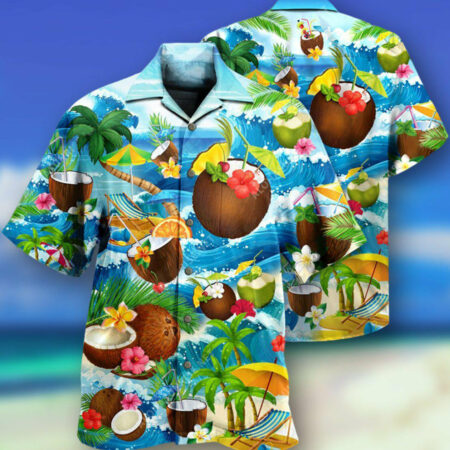 Coconut Summer Time Love Beach - Hawaiian Shirt - Owl Ohh - Owl Ohh