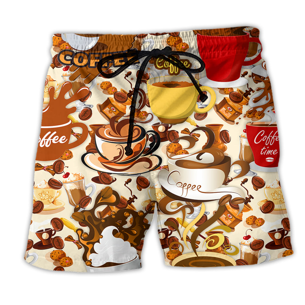 Coffee Everything Gets Better With Coffee Delicious - Beach Short - Owl Ohh - Owl Ohh