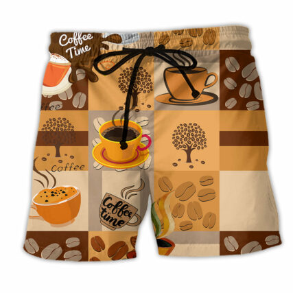 Coffee Time To Relax - Beach Short - Owl Ohh - Owl Ohh