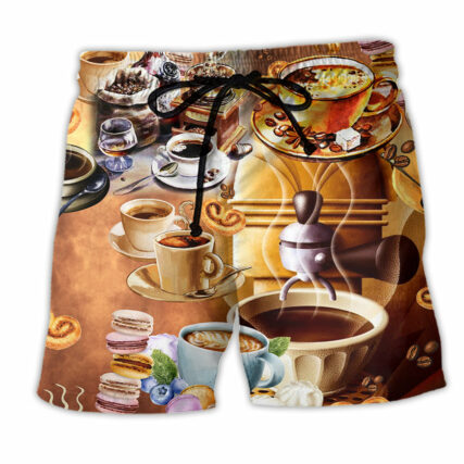 Coffee You Can Be Sad When You Have A Good - Beach Short - Owl Ohh - Owl Ohh