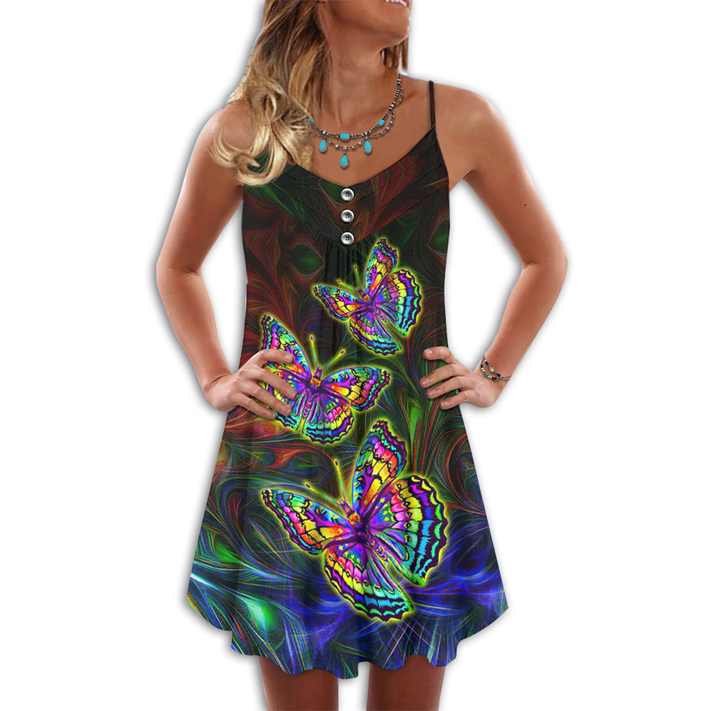 Colorful Butterfly In The Night - Summer Dress - Owl Ohh - Owl Ohh