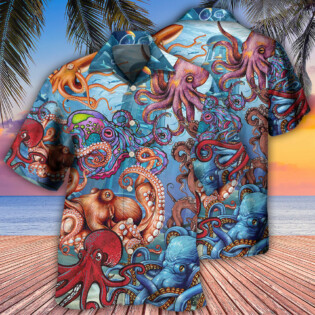 Octopus Colorful Octopus In The Ocean Want To Play - Hawaiian Shirt - Owl Ohh - Owl Ohh