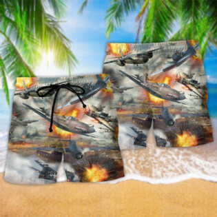 Combat Aircrafts Fire War - Beach Short - Owl Ohh - Owl Ohh