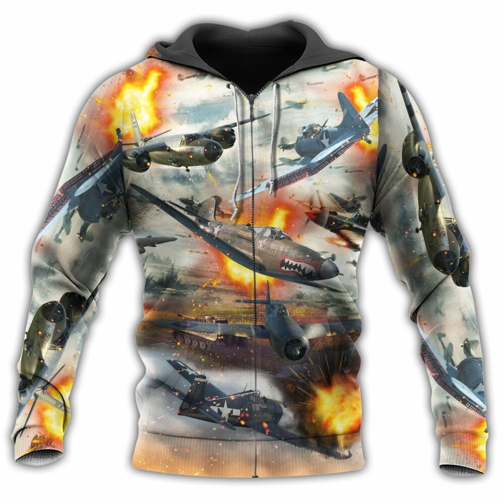 Combat Aircraft Fire War Life - Hoodie - Owl Ohh - Owl Ohh