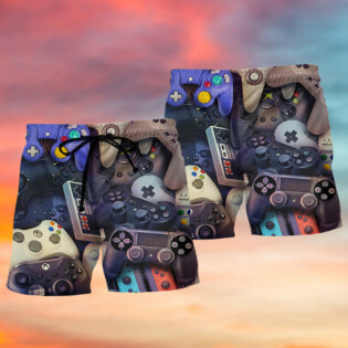 Game Controllers Choose Your Weapon Gamer - Beach Short - Owl Ohh - Owl Ohh