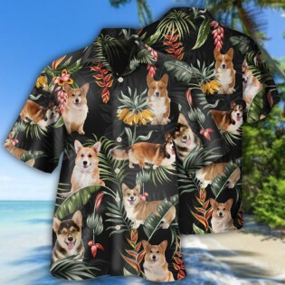 Corgi Tropical Love Dog - Hawaiian Shirt - Owl Ohh - Owl Ohh