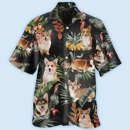 Corgi Tropical Love Dog - Hawaiian Shirt - Owl Ohh - Owl Ohh