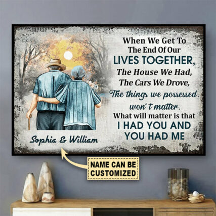 Couple Family Old Couple When We Get Personalized - Horizontal Poster - Owl Ohh - Owl Ohh