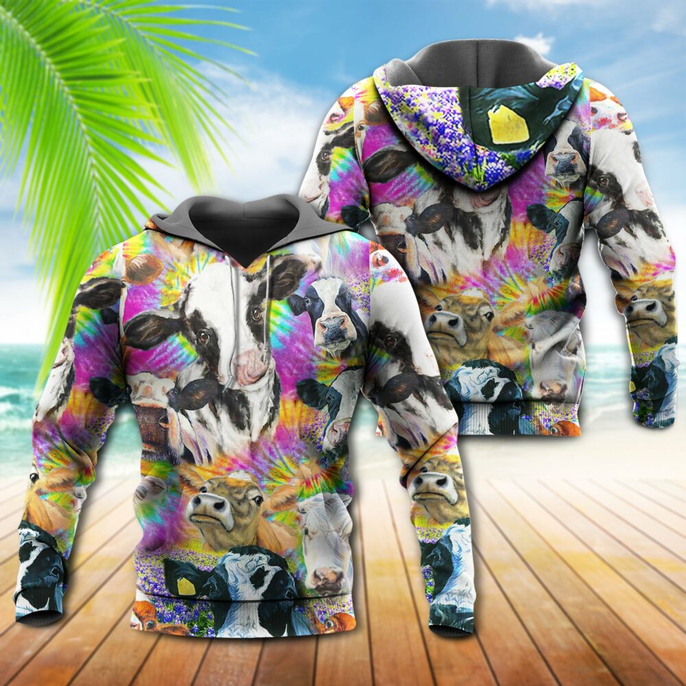 Cow Easily Distracted By Cows Colorful Style - Hoodie - Owl Ohh - Owl Ohh
