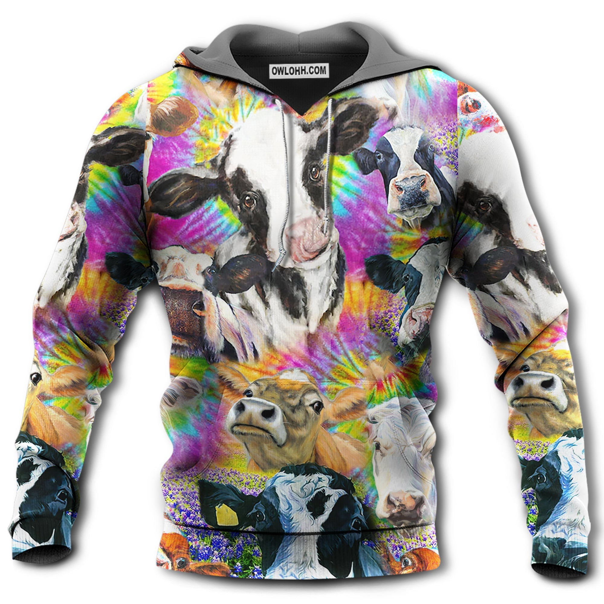 Cow Easily Distracted By Cows Colorful Style - Hoodie - Owl Ohh - Owl Ohh