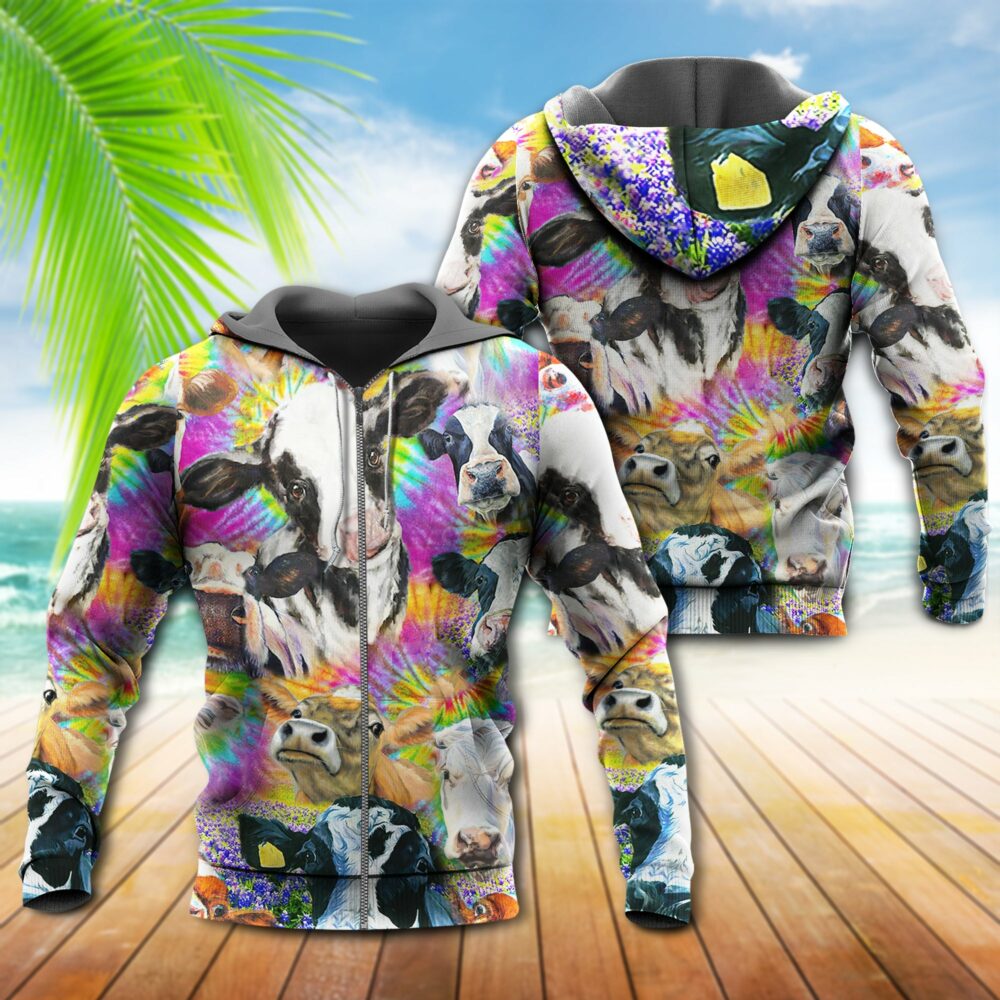 Cow Easily Distracted By Cows Colorful Style - Hoodie - Owl Ohh - Owl Ohh
