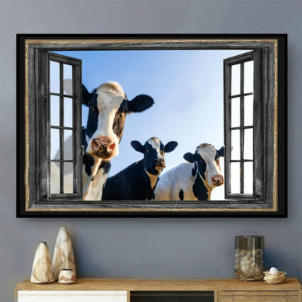 Cow Loves His Friends - Horizontal Poster - Owl Ohh - Owl Ohh