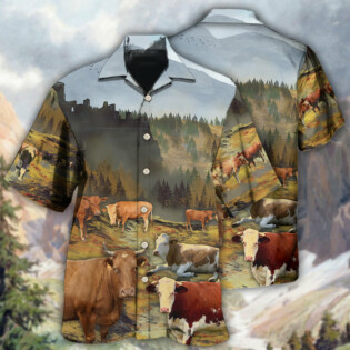 Cow Large Mountain - Hawaiian Shirt - Owl Ohh - Owl Ohh
