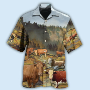 Cow Large Mountain - Hawaiian Shirt - Owl Ohh - Owl Ohh